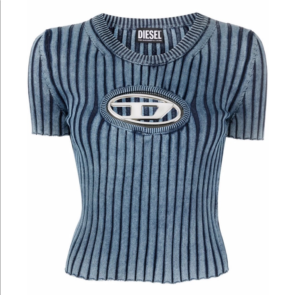 Diesel logo-plaque shirt